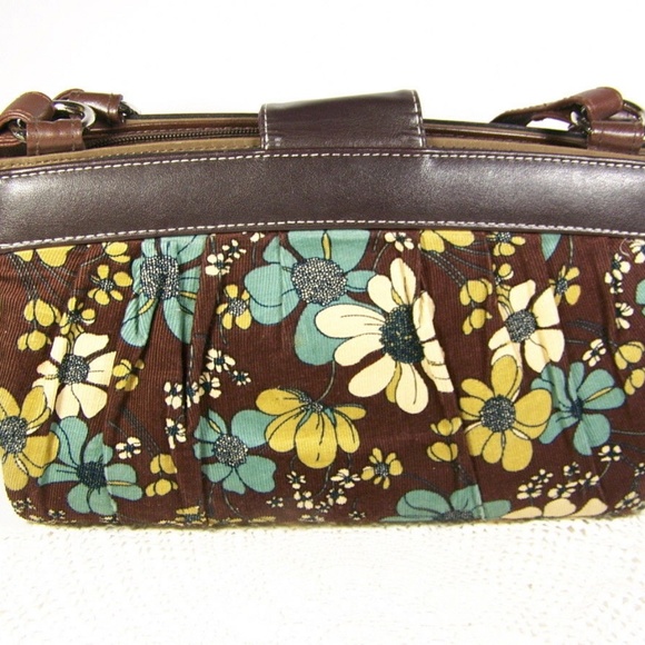 Miche Inner Purse Brown Floral Shell ShoulerStrap - Picture 2 of 8